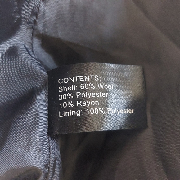 Giacca Gallery Black Wool Coat - Picture 11 of 15